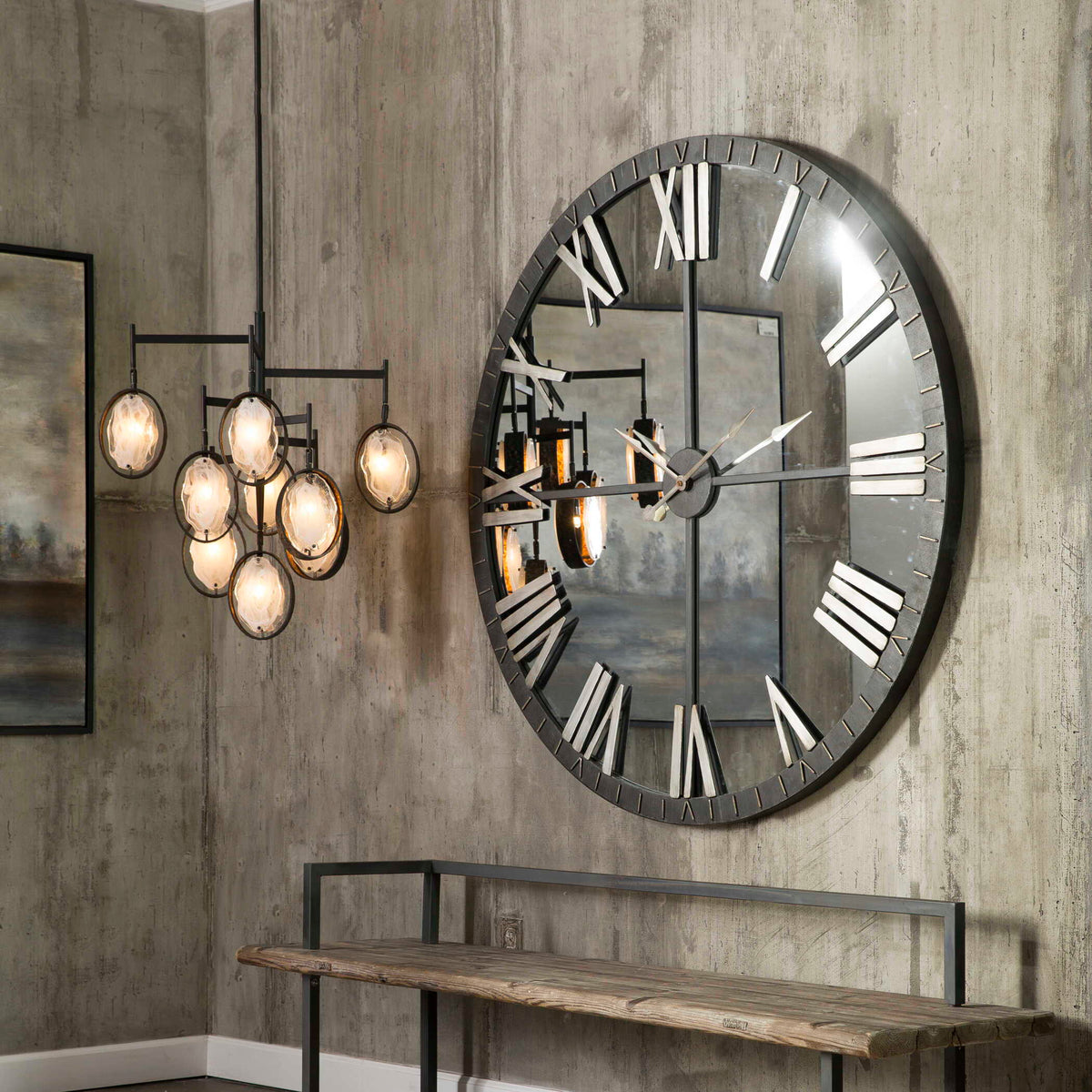 Maxin 9 Light Chandelier Dark Bronze - Bronze / Silver by Uttermost - View 7