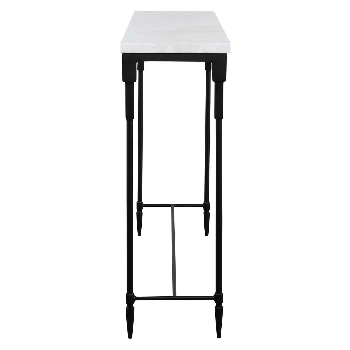 Bourges Marble Console Table - White / Black by Uttermost - View 6