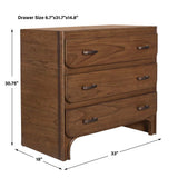 McKagan 3 Drawer Chest Mindi Wood - Dark Brown by Uttermost - View 9