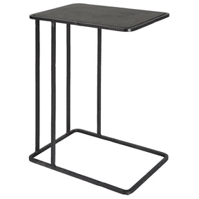 Cavern Stone & Iron Accent Table - Black by Uttermost - View 1