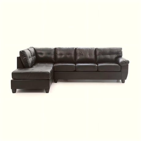 Gallant G903B-SC Sectional Sofa with Reversible Chaise in Black PU - sold by Home Elegance USA