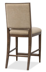 Cashiers Counter Chair Chestnut / Willarae Cashew - Dark Brown / Beige by Hooker Furniture - View 4