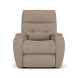 Strait Transitional Fabric Power Recliner With Power Headrest | Flexsteel