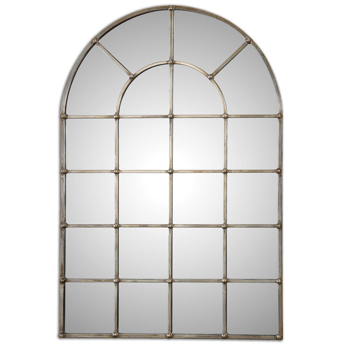 Barwell Arch Window Mirror - Silver by Uttermost - View 1