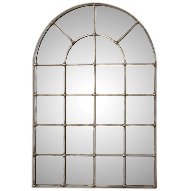Barwell Arch Window Mirror - Silver by Uttermost - View 1