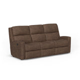 Catalina Transitional Leather Reclining Sofa | Flexsteel
