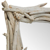 Rooted Reflection Mirror Bleached Teak - Beige by Uttermost - View 4