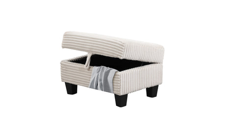 Modern Style Recliner Sectional Sofa Made With Wood in Cream - sold by Home Elegance USA
