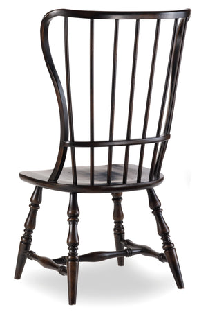 Sanctuary Spindle Side Chair Ebony - Black / Dark Brown by Hooker Furniture - View 1