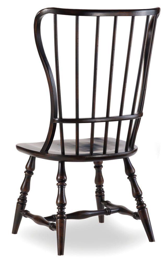 Sanctuary Spindle Side Chair Ebony - Black / Dark Brown by Hooker Furniture - View 1