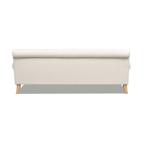 Alana  88' L-Shape Reversible Sectional Sofa, Light Beige Linen - sold by Home Elegance USA
