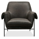 Ambroise Metal Frame Club Chair - Dark Gray / Black by Hooker Furniture - View 4