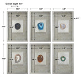 Agate Stone Wall Art (Set of 6) - Silver by Uttermost - View 3