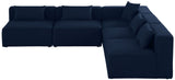 Cube - Modular Sectional 5 Piece - Navy - Fabric - 630Navy - Sec5B - Home Elegance USA - 4