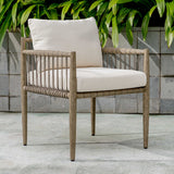 Borneo Outdoor Dining Chair - White / Dark Gray by Uttermost - View 2