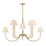 Poppins 8 Light Brass Chandelier White / Gold - Gold / White by Uttermost - View 7