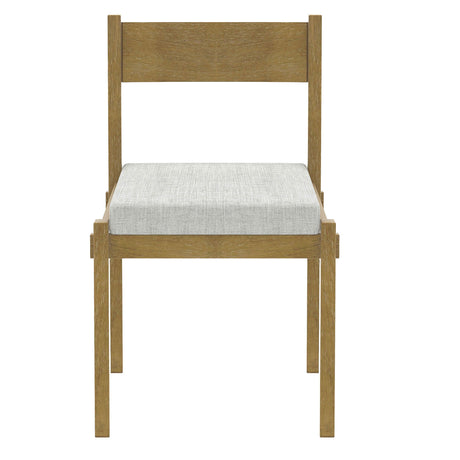 TREXM 7-Piece Retro Dining Table Set for 6, Wood Dining Table Set for 6 with Upholstered Chairs for kitchen & Dining Room (Natural Wood Wash) - sold by Home Elegance USA