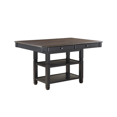 7 Piece Counter Height Table Set In Natural And Black | Homelegance - sold by Home Elegance USA