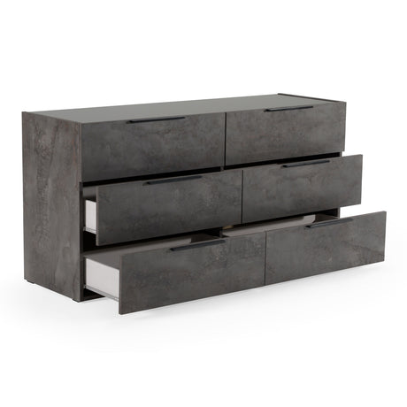Nova Domus Ferrara - Modern Volcano Oxide Grey Dresser - sold by Home Elegance USA