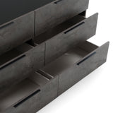 Nova Domus Ferrara - Modern Volcano Oxide Grey Dresser - sold by Home Elegance USA