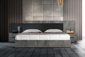Queen Ferrara - Modern Volcano Oxide Grey Bed - View Image 1