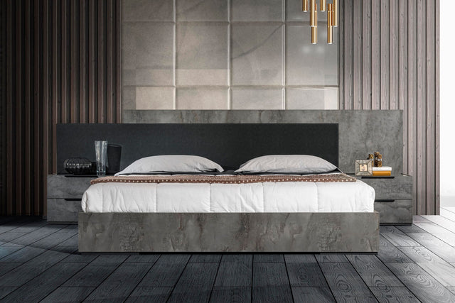 Queen Ferrara - Modern Volcano Oxide Grey Bed - View Image 1