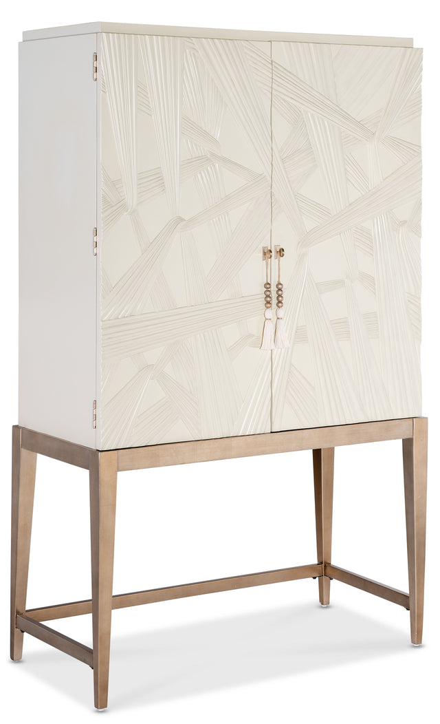 Melange Dream Weaver Bar Cabinet - White / Light Brown by Hooker Furniture - View 1