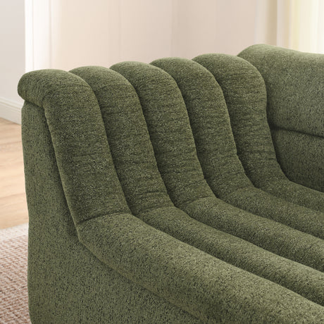 135' U-Shaped Modular Sectional Sofa with Chaise and Movable Ottoman for Living Room, Chenille Upholstered Boneless Couches with Wave-Shaped Armrest, No Pillows Included - sold by Home Elegance USA
