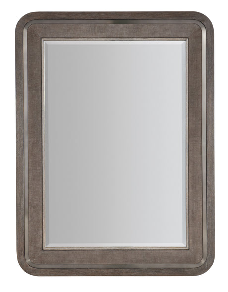 Modern Mood Raffia Landscape Mirror - Dark Brown / Dark Gray by Hooker Furniture - View 1