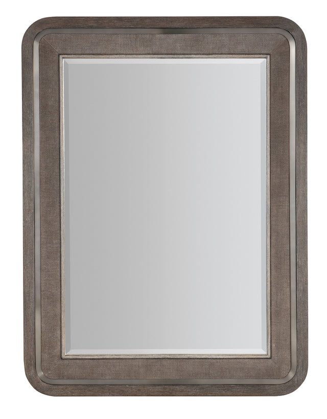 Modern Mood Raffia Landscape Mirror - Dark Brown / Dark Gray by Hooker Furniture - View 1