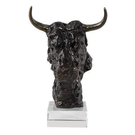 Bison Bust Bronze Sculpture by Uttermost - View 4