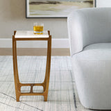 Affinity White Marble Accent Table by Uttermost - View 2