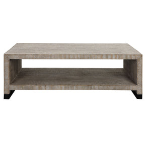 Bosk White Washed Coffee Table - Dark Gray by Uttermost - View 1