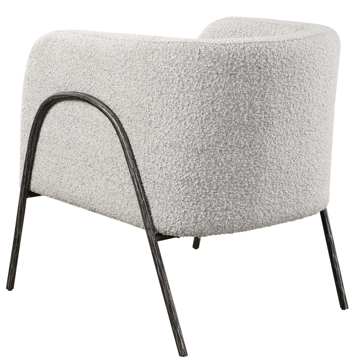 Jacobsen Accent Chair - Light Gray / Black by Uttermost - View 7