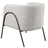 Jacobsen Accent Chair - Light Gray / Black by Uttermost - View 7