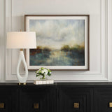 Blue Reverie Framed Abstract Lake Print - Light Brown by Uttermost - View 2