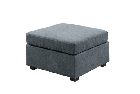 Isla 119' Gray Woven Fabric 7-Seater Sectional Sofa with Ottoman - sold by Home Elegance USA