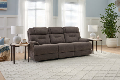 Zecliner Zofa Power Sleep Sofa With Power Headrests & Lumbar - Umber Gray | Flexsteel