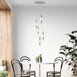 Shinny Teardrops Round Chandelier // Matte Nickel  | Finesse - Home Elegance USA