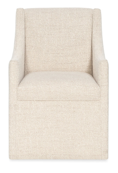 Eleana Castered Arm Chair - Beige by Hooker Furniture - View 5