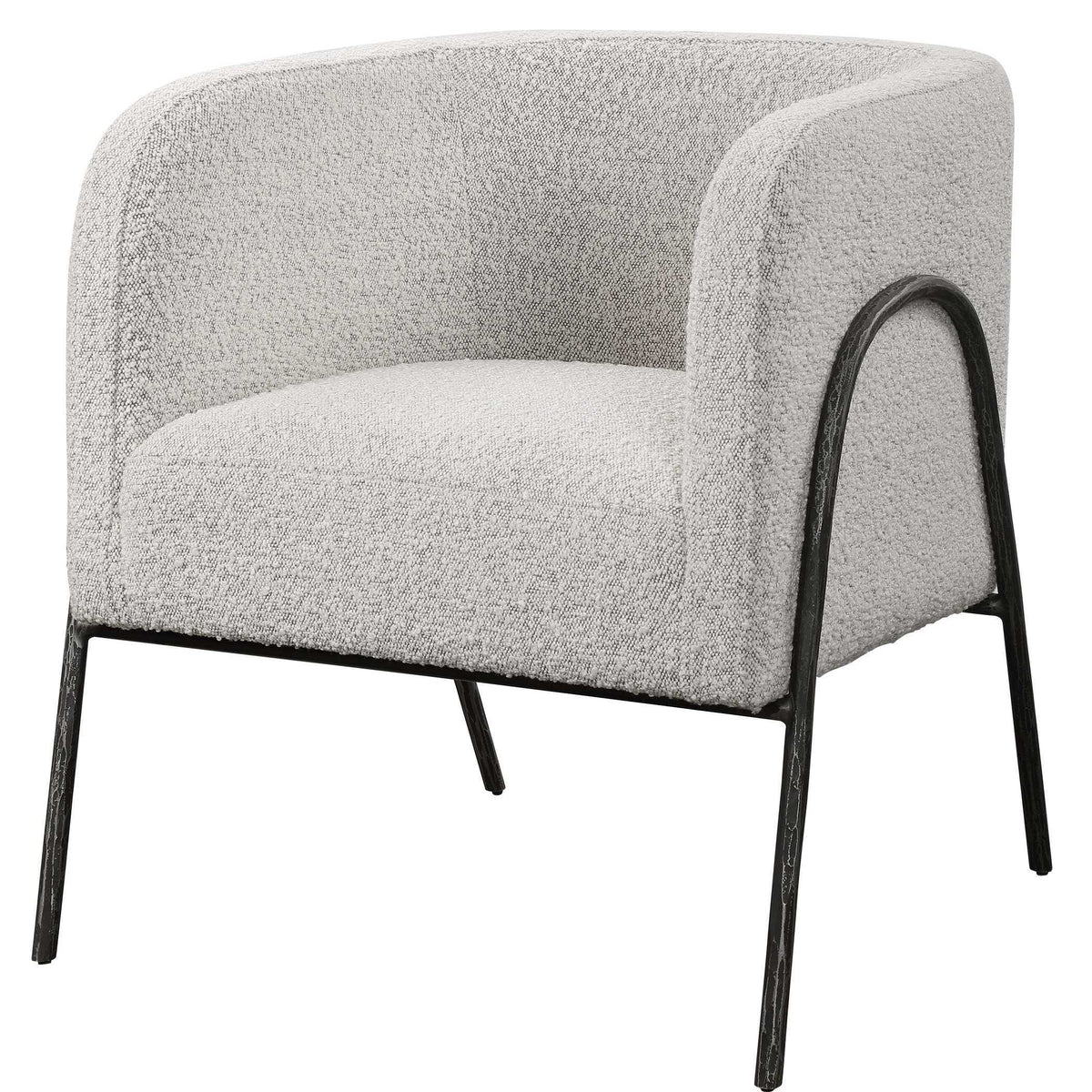 Jacobsen Accent Chair - Light Gray / Black by Uttermost - View 5