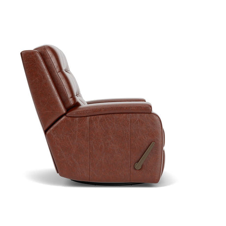 Arlo Transitional Leather Swivel Gliding Recliner | Flexsteel