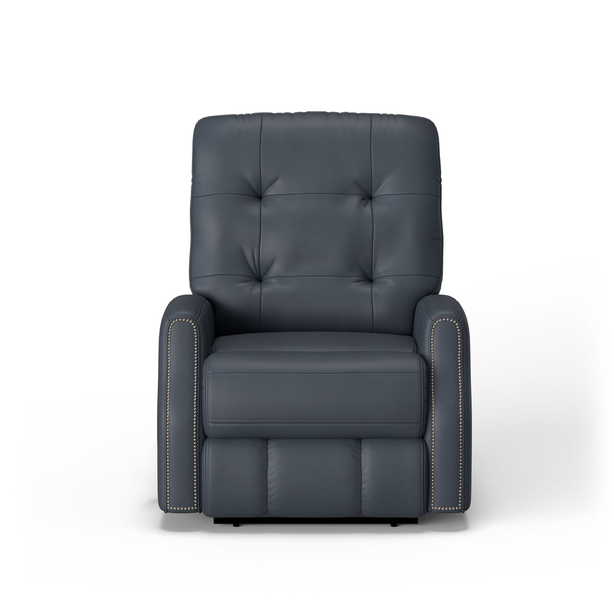 Devon Transitional Leather Power Headrest Power Recliner, Nailhead Trim | Flexsteel