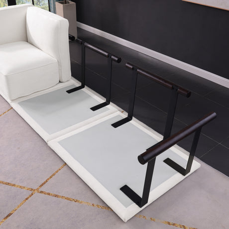 120' length , Fashionable modular sofa with iron and wood frame chenille sofa, black ,uitable for living room - sold by Home Elegance USA