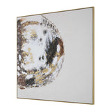 Moon Landing Hand Painted Abstract Art Black / Brown / Gold / Gray / White - Gold / White by Uttermost - View 4