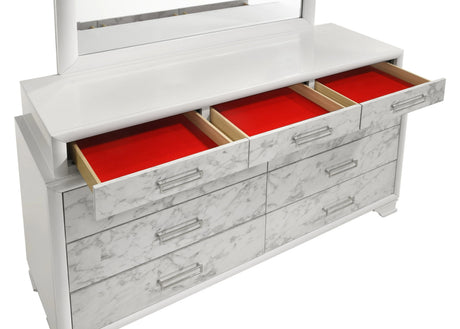 Soul Modern Style Queen 5PC Bedroom Set Made with wood in White(NJ Inventory) - sold by Home Elegance USA
