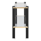 Cunene Contemporary Console Table - Black / Gold by Uttermost - View 5