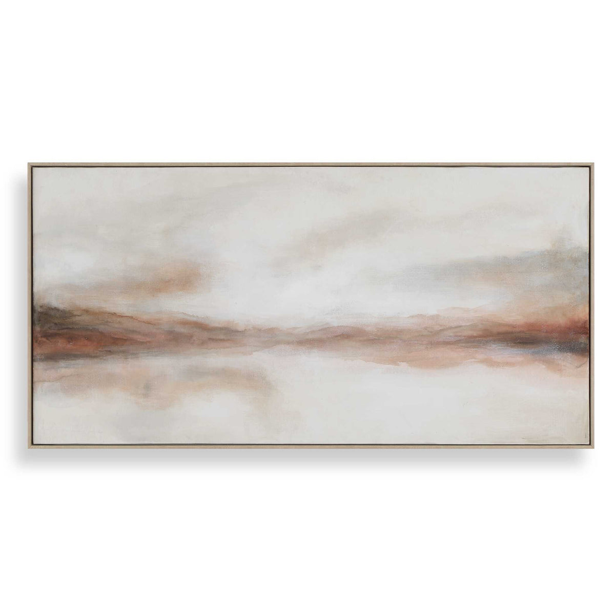 Haze In The Horizon Landscape Painting Brown / Orange / White - Light Brown / White by Uttermost - View 1