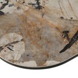 Finsbury - Modern Ceramic + Dark Grey Brass Oval Dining Table - View Image 1