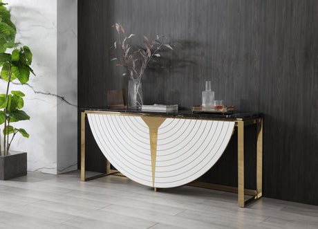 Modrest Flavio - Gold + Marble Console Table | VIG